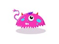 Vector image. Baby monster character on white background.